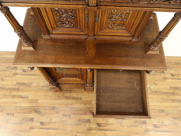 素晴らしい彫刻とデザイン キャビネット 64487b アンティーク