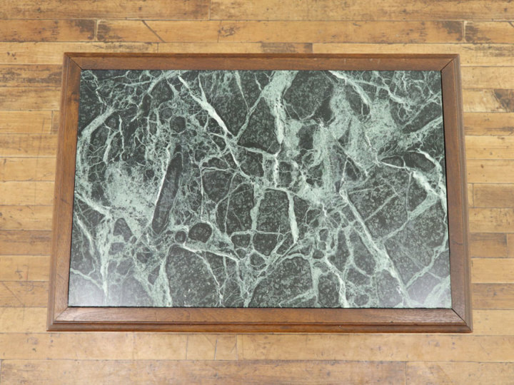 美しいグリーンの大理石天板 コーヒーテーブル 64506 アンティーク家具