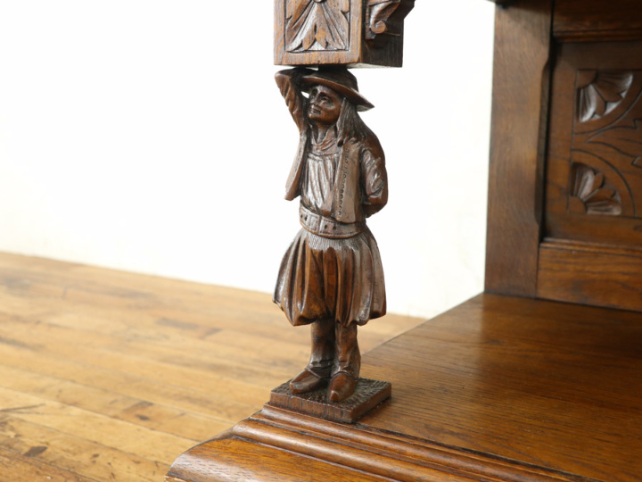 希少品キャビネット 収納棚 アカンサスの彫刻 フランスアンティーク家具