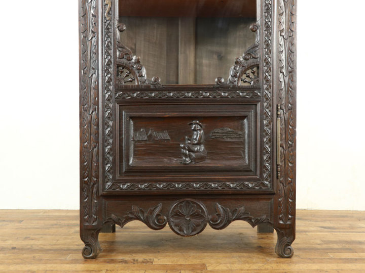 昭和ヴィンテージ ショーケース 1880年頃フランス ダークカラーショーケース 64571 アンティーク