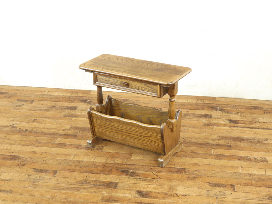 引き出し付きが嬉しいマガジンラック 64612a アンティーク家具 ウェブ