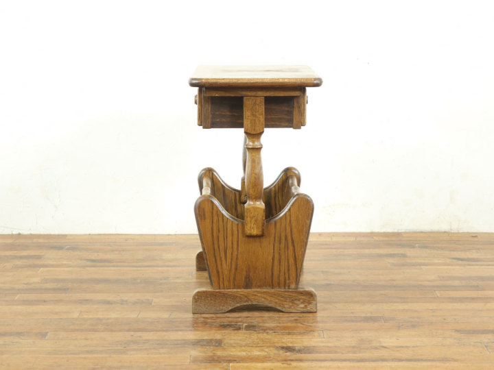 引き出し付きが嬉しいマガジンラック 64612a アンティーク家具 ウェブ