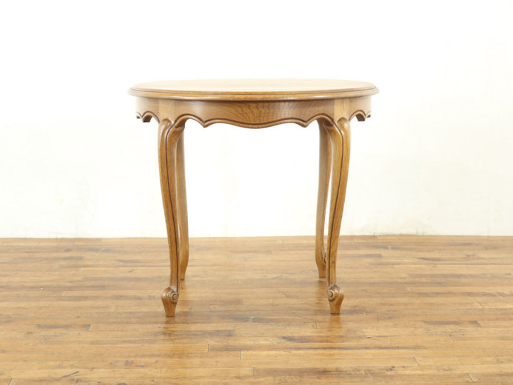 すっきりとしたデザイン 丸型コーヒーテーブル 64707 アンティーク家具