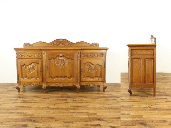 ビンテージ　　ドロワーサイドボード　飾り台　コンソール　猫脚　剥離 ビンテージ ドロワーサイドボード 飾り台 コンソール 猫脚 剥離