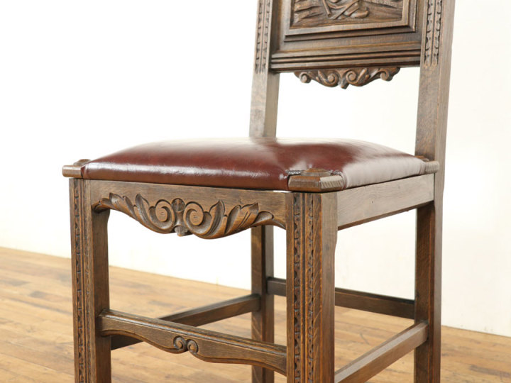 古家具　椅子・チェア　① 風景があるチェア 64807f アンティーク家具 ウェブサイト商品