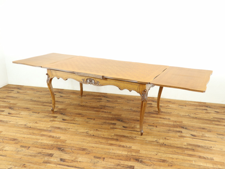 美しい透かし彫り 猫脚テーブル・チェア6脚セット 64880 アンティーク