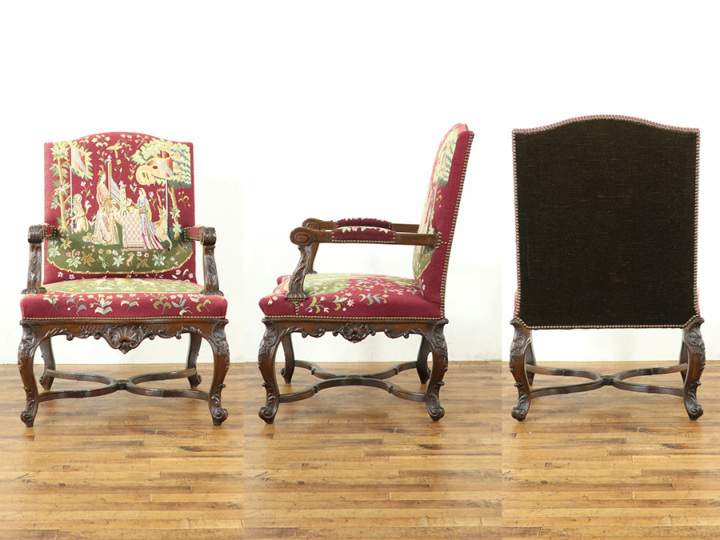 フランスアンティーク　プチポワンチェア プチポワンアームチェア｜アンティーク家具・照明の専門店