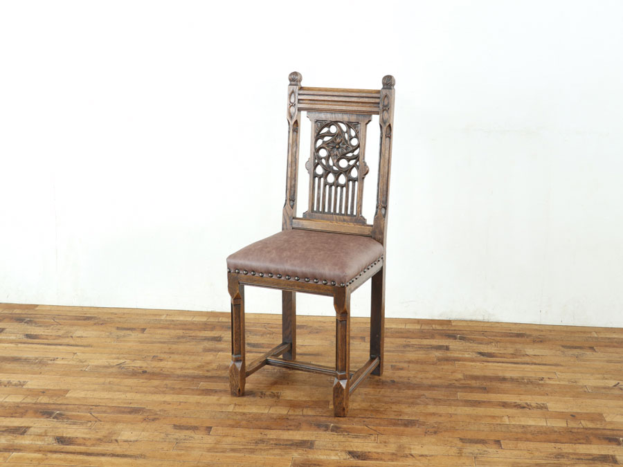 ゴシック フランスアンティークチェア 65006在庫6脚 アンティーク家具