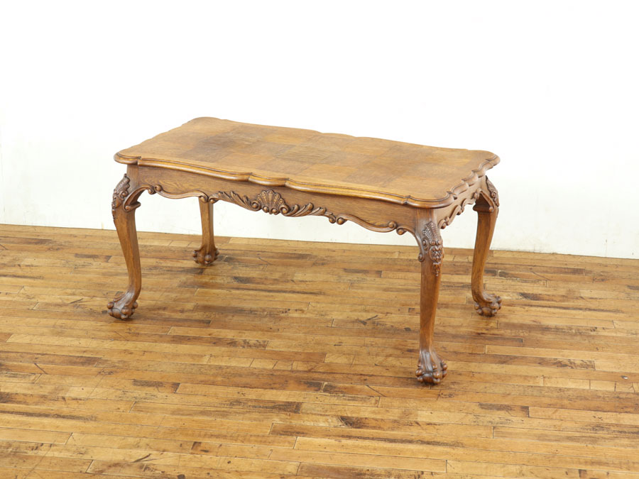 華やかな存在感、ウッドトップ コーヒーテーブル 65008 アンティーク