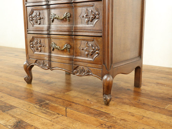 アンティーク　チェスト　16 222a541 《チェスト》幅61㎝のシンプルな6段引き出し