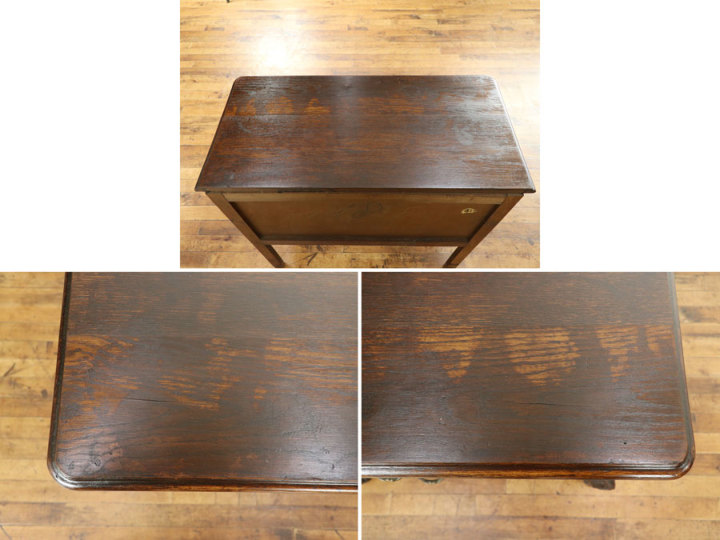 ダークカラー フランスアンティーク 猫脚チェスト 65025 アンティーク