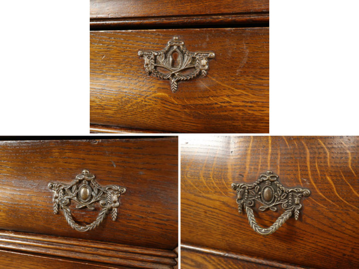 オーク材の味わい深い雰囲気 オランダミニチェスト・コモード 65039