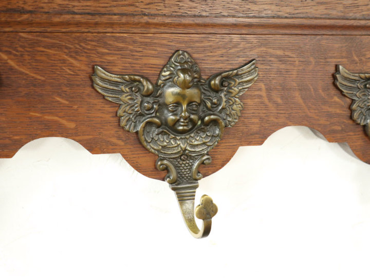 フックのデザインも魅力 落ち着いたお色 ウォールハンガー 65044