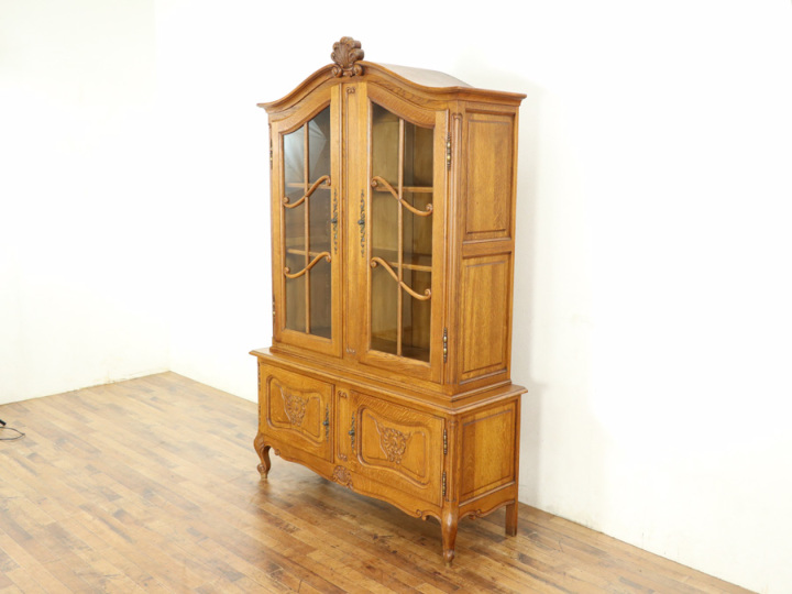 R*e様 【素敵なシャビー棚】キャビネット／食器ディスプレイ棚　ヴィンテージ Cabinet / キャビネット〈棚・本棚・ブックケース・ショーケース
