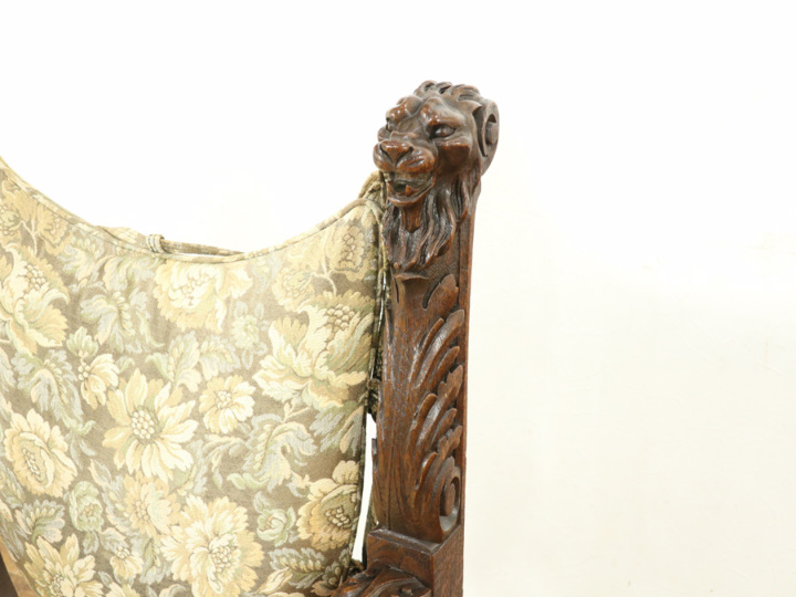 重厚なたたずまい フランスアンティーク サボナローラチェア 65140