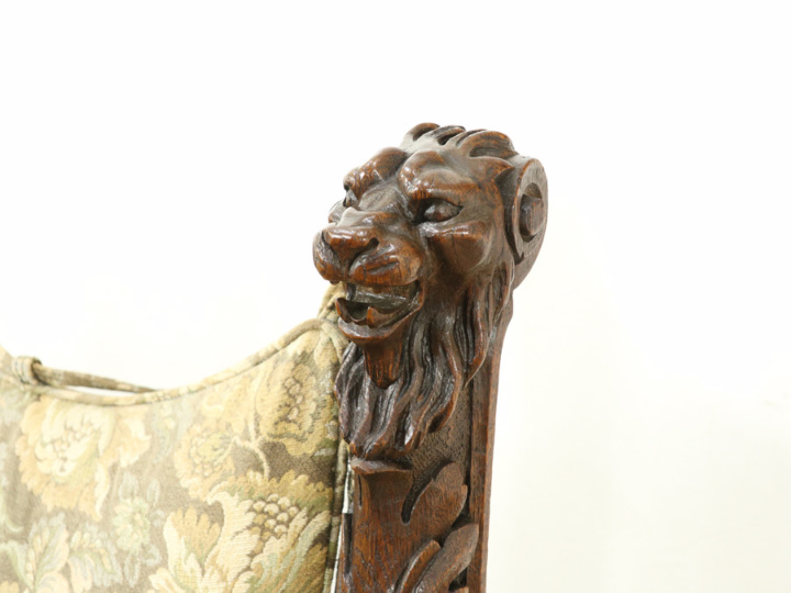 重厚なたたずまい フランスアンティーク サボナローラチェア 65140