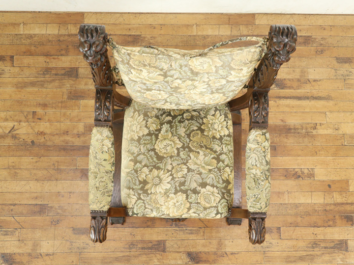 重厚なたたずまい フランスアンティーク サボナローラチェア 65140