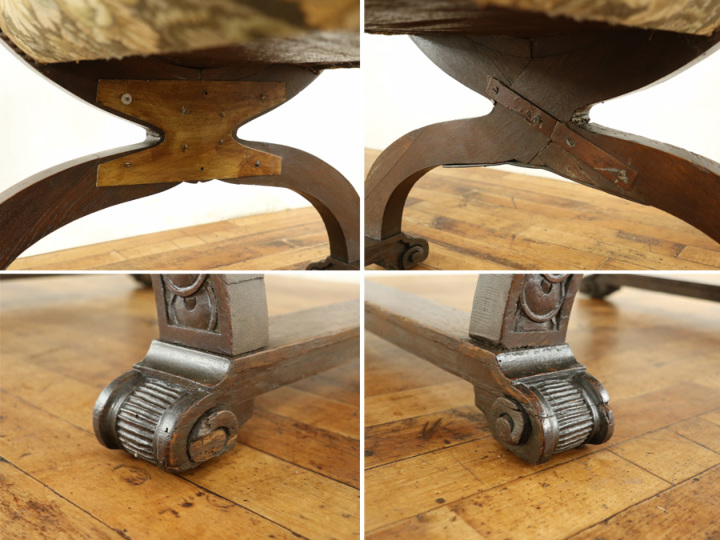 重厚なたたずまい フランスアンティーク サボナローラチェア 65140