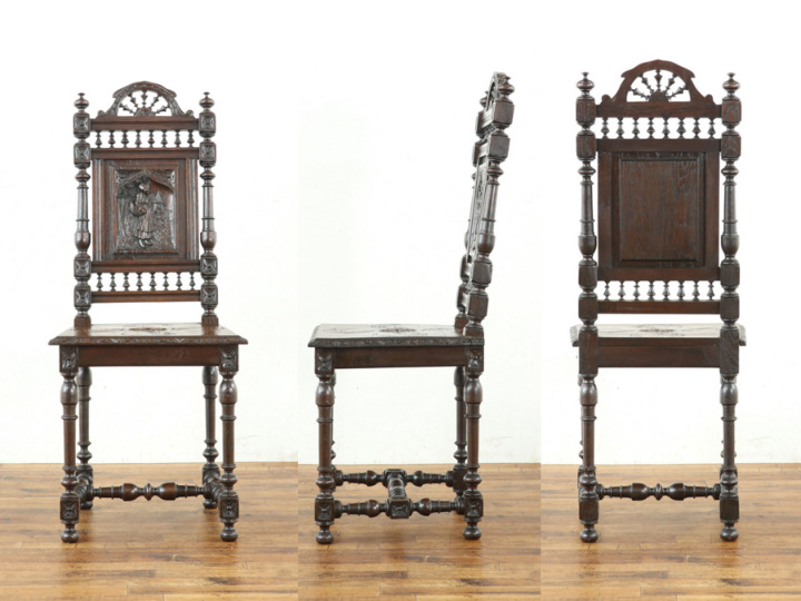 素晴らしい彫刻 1900年頃 フランスアンティーク家具 チェア