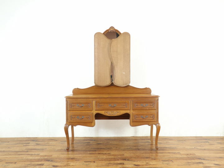 三面鏡タイプ フランス猫脚ドレッサー 65335 アンティーク家具 ウェブ