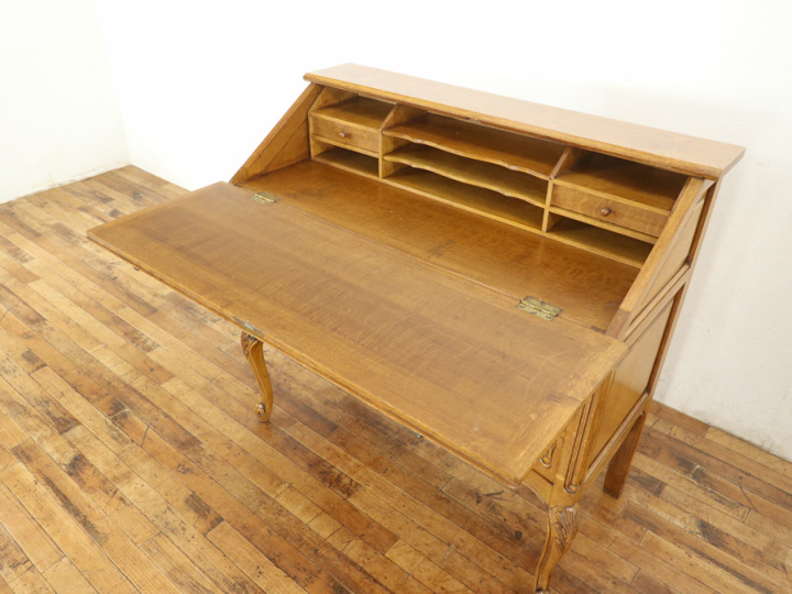 明るめのお色 フランス猫脚ライティングビューロー 65339 アンティーク