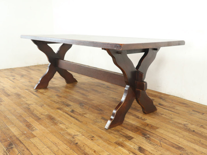 久々入荷 ダークカラー オランダダイニングテーブル 65344a