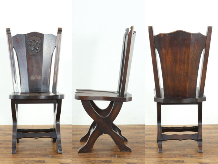 オランダスタイル ダイニングチェア 65344b在庫8脚 アンティークチェア