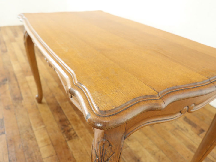 【期間限定お値下げ】アンティーク 骨董 文机 無垢材の天板の味わい 猫脚コーヒーテーブル 65465 アンティーク家具