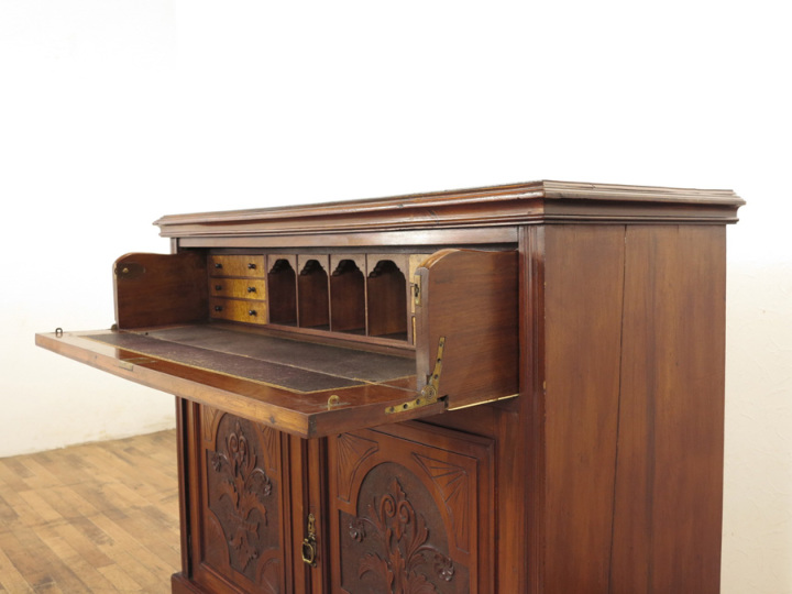 ライティングビューロー　アンティーク　家具　キャビネット 楽天市場】アンティーク家具 リプロダクト 上置き付