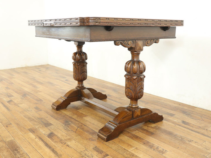 ブルボーズレッグ ドローリーフテーブル 70164 アンティーク家具