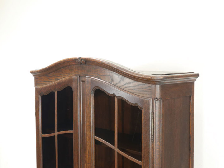 アンティーク キャビネット 色付きガラスのダークカラーキャビネット 70173 アンティーク家具