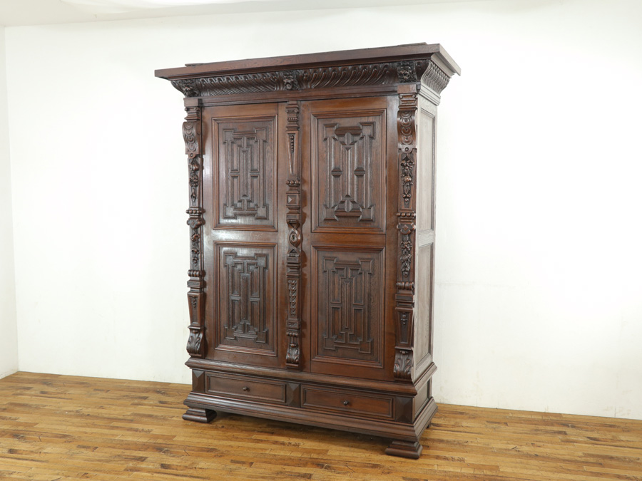 横浜ダニエル アンティーク ワードローブ 横浜ダニエル】DANIEL 最高級 三枚扉 ワードローブ 洋服箪笥