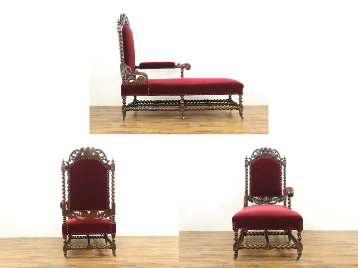 世界にひとつ、特注とおぼしき シェーズロング 70208 アンティーク家具