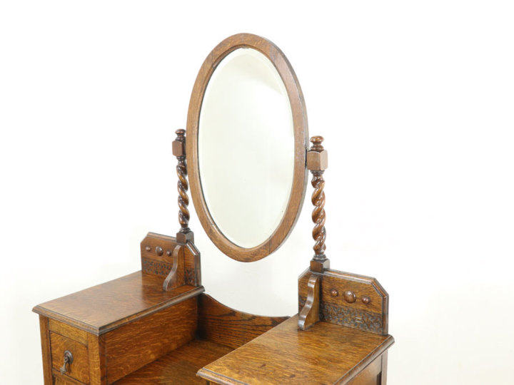 アンティーク　英国ドレッサー 縦長ミラーの英国ドレッサー 70267 アンティーク家具 ウェブサイト商品