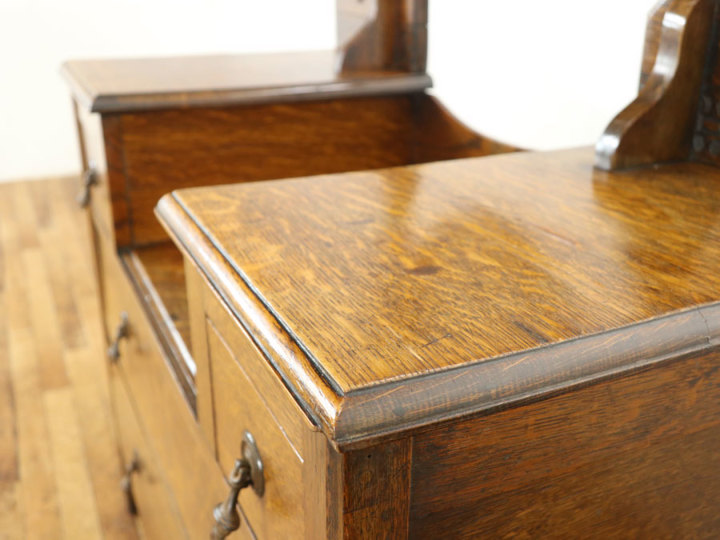 アンティーク　英国ドレッサー 縦長ミラーの英国ドレッサー 70267 アンティーク家具 ウェブサイト商品