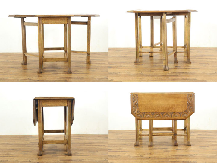 ちょっと変則が可愛い ゲートレッグテーブル 70299 アンティーク家具