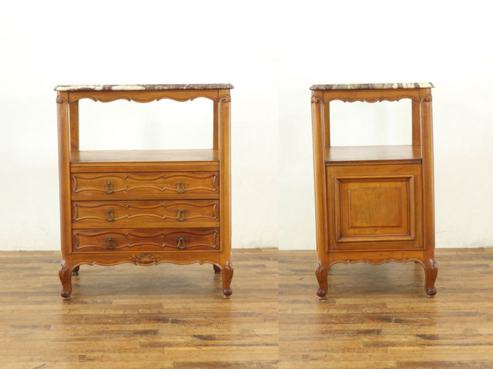 キッチンなどにもおすすめの大理石天板 マーブルトップチェスト 70408