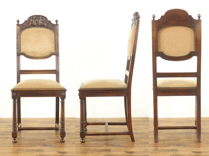 こんなところに騎士の彫刻 チェア 70419a アンティーク家具 ウェブ