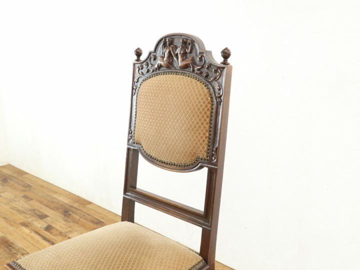 こんなところに騎士の彫刻 チェア 70419b アンティーク家具 ウェブ