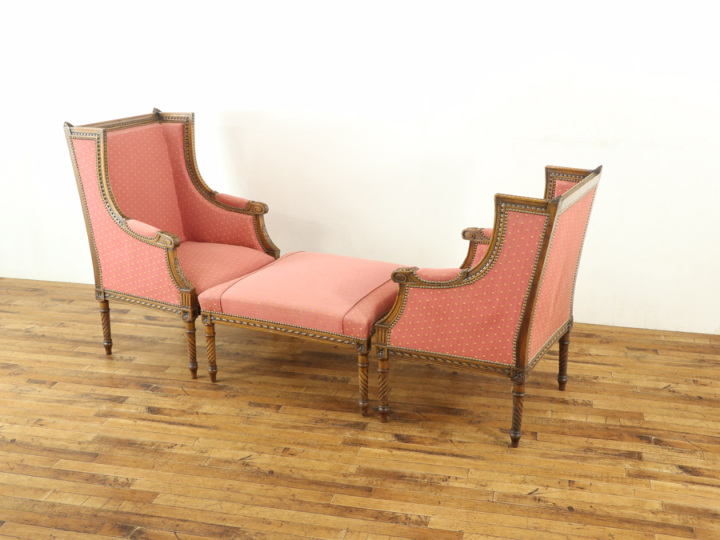 フランスビンデージ家具 3つ並べると一つのソファになる ソファセット(duchesse brisee