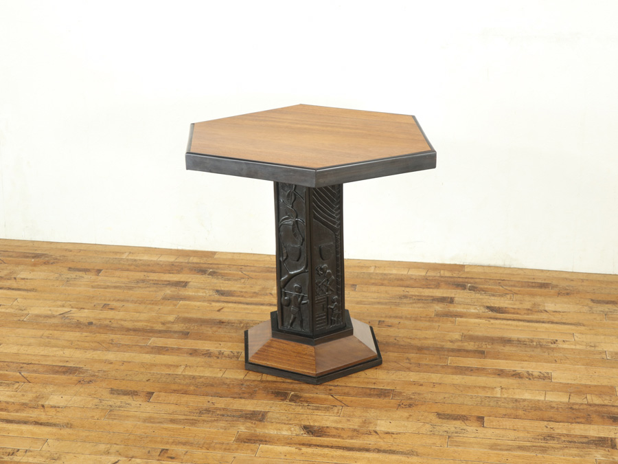 アールデコの個性的なデザイン サイドテーブル 70437 アンティーク家具