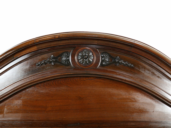 流麗なシルエットのローズウッドベッドフレーム 70451 アンティーク