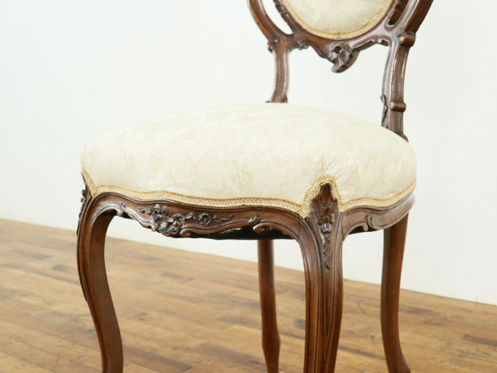 飾りたくなる特別な椅子、張替済チェア 70459 アンティーク家具 ウェブ 