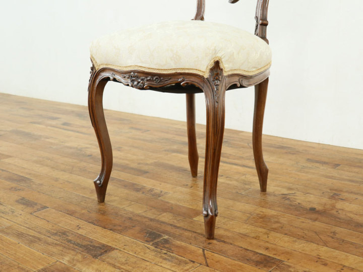 飾りたくなる特別な椅子、張替済チェア 70459 アンティーク家具 ウェブ 