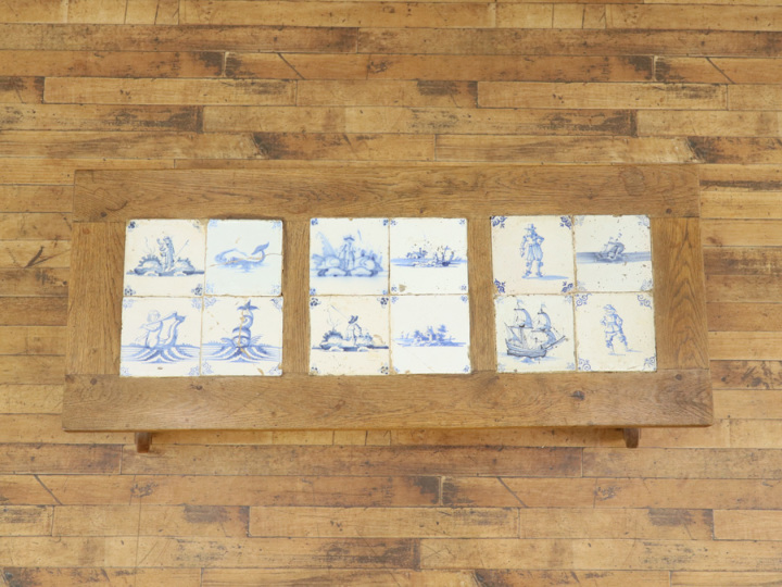 オランダ タイルトップ コーヒーテーブル 70519 アンティーク家具