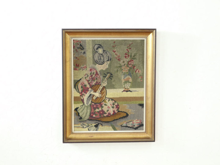 特徴的な図案 プチポワン壁飾り 70567 アンティーク家具 ウェブサイト