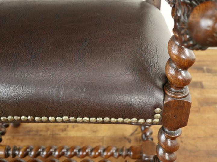 ボールアンドリヨン？ 座面張り替え済み フランスアンティーク アーム