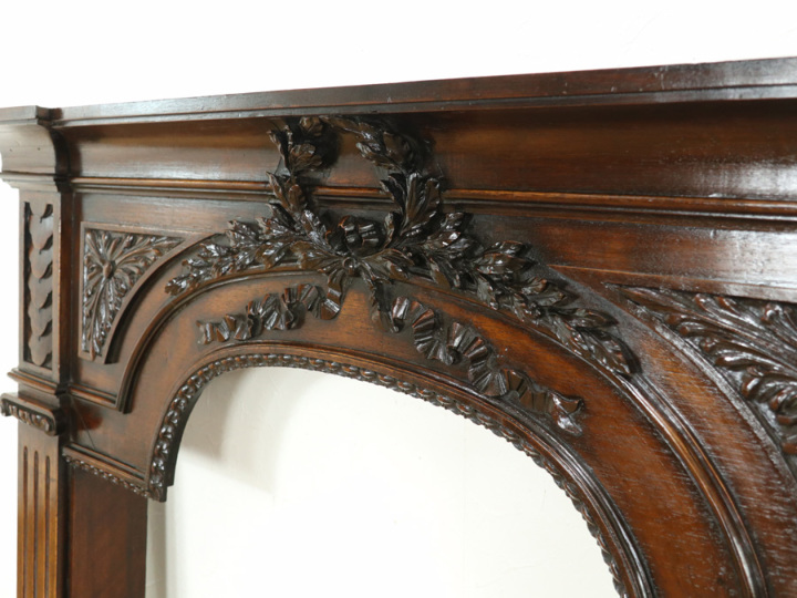 マントルピース　アンティーク風　ブロカント マントルピース アンティーク風 黒 ブラック インテリア