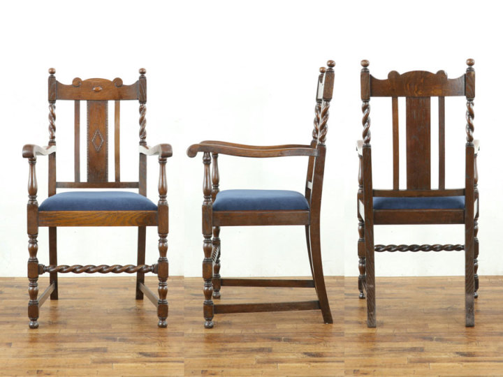 イギリスアンティーク アームチェア 80174在庫2脚 アンティーク家具