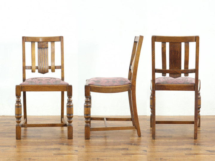 張替済 ダイニングチェア 80428在庫4脚 アンティーク家具 ウェブサイト